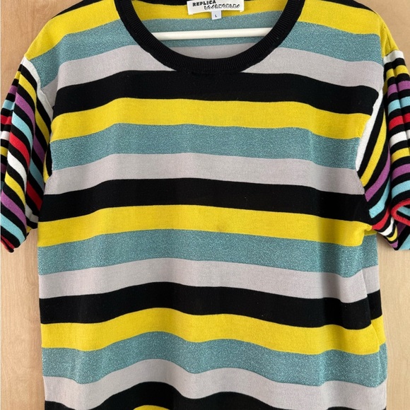 Replica Los Angeles Striped Multicolor Women's Knit Top - Picture 2 of 10